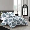 Chic Home Yazmin 7 Piece Duvet Cover Set Large Scale Floral Medallion Print Design Bed In A Bag Bedding Blue -Cozy Bedding Home GUEST 41800fd1 eef8 4f10 b052 95b83b0d4d6e