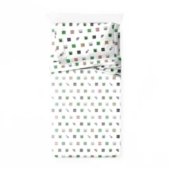 Saturday Park Minecraft Emblematic 100% Organic Cotton Bed Set -Cozy Bedding Home GUEST 421f1ebf f072 4832 beb8 aebc362ca984