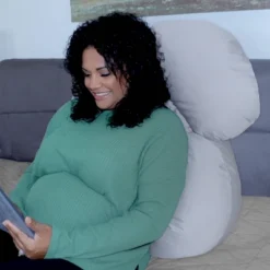 Leachco Snoogle Signature Support Pillow - Gray -Cozy Bedding Home GUEST 43509613 a102 405d a865 c1fd1e315b9f