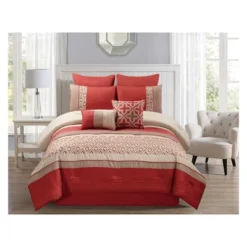 8pc Janna Comforter Set Orange - Riverbrook Home -Cozy Bedding Home GUEST 43a55f8e 5d1c 46a5 b947 107b99782440