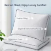 Peace Nest Goose Feather Down Pillow White Quilted Cotton Cover Set Of 2 -Cozy Bedding Home GUEST 44dea73d 40ee 4ddc bd31 26d1d3d10b59