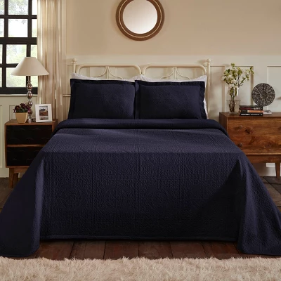 Medallion Jacquard Matelasse Cotton Bedspread Set By Blue Nile Mills 7 Medallion Jacquard Matelasse Cotton Bedspread Set By Blue Nile Mills - Image 5