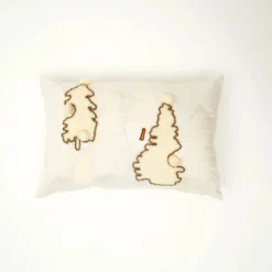 Kumasinova 24" Festive Embroidered Christmas Couch Pillows,Holiday Bed Pillow With Tree Design,Luxurious Decorative Pillows For Bed,Natural -Cozy Bedding Home GUEST 4a8b5802 4955 4d03 859c 91a7a87eaf14
