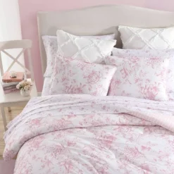 Laura Ashley Delphine Comforter Bedding Set Pink -Cozy Bedding Home GUEST 4d06762c d791 4d07 bf64 6f8096ab15bc