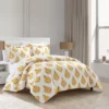 Chic Home Amelia Duvet Cover Set Floral Medallion Print Design Bedding With Zipper Closure Yellow
