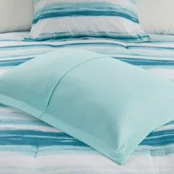 Gulches 8 Piece Printed Seersucker Comforter And Quilt Set Collection Aqua Full/Queen -Cozy Bedding Home GUEST 4fb61f57 aa67 436f be71 9fb890c06402