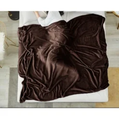 Home Mart Goods Full Size Brown Extra Soft Cozy Microfiber Throw Picnic Sofa Bed Blanket