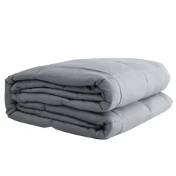 48"x72" 100% Cotton 20lbs Weighted Blanket Silver Gray - Pur Serenity -Cozy Bedding Home GUEST 52e63c61 6f07 483b b061 84e71b7856b5