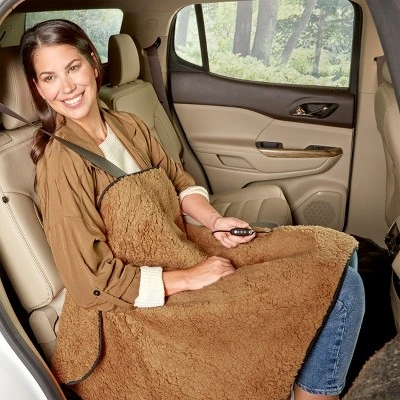 Heated Blanket 2-Pack - USB-Powered Fleece Throw Blankets For Travel, Home, Office, Or Camping - Winter Car Accessories By Stalwart (Brown) 9 Heated Blanket 2-Pack - USB-Powered Fleece Throw Blankets For Travel, Home, Office, Or Camping - Winter Car Accessories By Stalwart (Brown) - Image 7