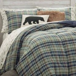 Full/Queen Rugged Plaid Reversible Comforter Set Navy - Eddie Bauer -Cozy Bedding Home GUEST 5997954c fa90 44b8 a0fa 9f8568e2603f