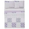 Elissa Patchwork Quilt Set Purple/White - Cannon