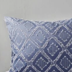 Camille Ombre Clipped Jacquard Duvet Cover & Sham Set Navy -Cozy Bedding Home GUEST 5a651672 1f6b 4278 a8b4 5c5c7e7ccafd
