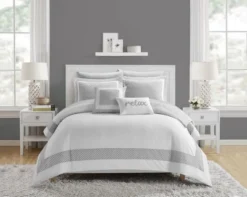 Chic Home Gibson Comforter Set Striped Hotel Collection Design Bed In A Bag Bedding - 9 Piece - Grey 15 Chic Home Gibson Comforter Set Striped Hotel Collection Design Bed In A Bag Bedding - 9 Piece - Grey -Cozy Bedding Home GUEST 5c0b85b5 961c 4ab1 9097 fb5eb3d53e4e