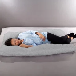 100% Cotton Jersey U-Shaped Pillow Cover-58", Gray -Cozy Bedding Home GUEST 5d6cf9b1 ca9d 4e70 9d78 dafb7f42e7a1