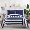 3pc King Block Stripe Quilt & Sham Set Blue - Ampersand For Makers Collective -Cozy Bedding Home GUEST 5fae726c 16ba 4c51 a87b 09e2bc806db9