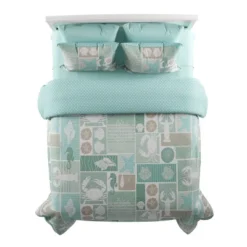 Full/Queen 3pc Hypoallergenic/Soft Microfiber Harbor Town/Veranda Coastal Beach Quilt & Sham Set -Cozy Bedding Home GUEST 60c87998 af0c 45c3 a2e5 9fa116426ff7