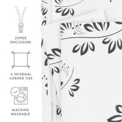 Quatrefoil & Farmhouse Vine Prints Duvet Cover Set, Ultra Soft, Easy Care - Becky Cameron (3 Piece Set) -Cozy Bedding Home GUEST 61b9bf97 a16e 4523 be6a 3a968dc74821