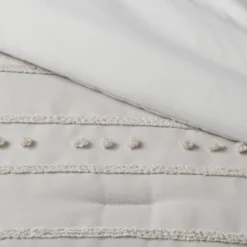 4pc Clipped Stripe Poms Comforter Bedding Set - Threshold™ -Cozy Bedding Home GUEST 6474436f 0746 4a2d 8720 5e4921bc6129