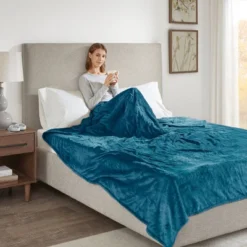 Twin Plush Electric Bed Blanket Teal - Beautyrest -Cozy Bedding Home GUEST 64bed071 b09a 4c89 a505 07a46020639d