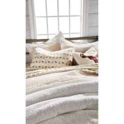 Full/Queen 3Pc Colorblock Faux Shearling Comforter Set Natural - G.H. Bass -Cozy Bedding Home GUEST 64f1be90 31d9 4ba9 a07b ada00399e456