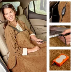Heated Blanket 2-Pack - USB-Powered Fleece Throw Blankets For Travel, Home, Office, Or Camping - Winter Car Accessories By Stalwart (Brown) 15 Heated Blanket 2-Pack - USB-Powered Fleece Throw Blankets For Travel, Home, Office, Or Camping - Winter Car Accessories By Stalwart (Brown) -Cozy Bedding Home GUEST 66000acf 2de2 46bd 8b45 c169cc987834