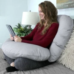 Leachco Snoogle Signature Support Pillow - Gray -Cozy Bedding Home GUEST 685b18b1 9570 4935 999a 99e87d385e57