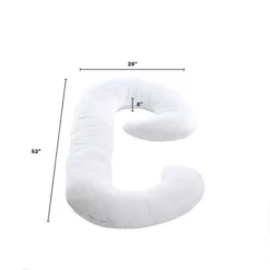 Cheer Collection Hypoallergenic J-Shape Body Pillow With Zippered Cover -Cozy Bedding Home GUEST 6ab2f07d bfb9 4faf ac7a eb64c18d8ef5