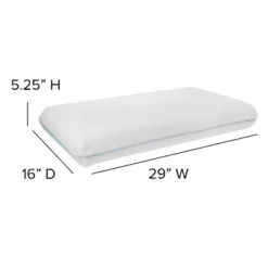 Emma And Oliver Memory Foam Cool Gel Queen Size Pillow With Zippered Removable Pillow Case -Cozy Bedding Home GUEST 6b278530 9cb0 4f7d 9708 fa0f5012b129
