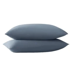 Truly Soft King Green Solid Pillowcase Pair Blue