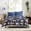 Full/Queen 3pc Swanning Around Quilt Set Navy - Makers Collective -Cozy Bedding Home GUEST 6d9f4b56 cffd 4834 8036 621807a0f66e