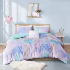 Intelligent Design Lisa Watercolor Tie Dye Printed Comforter Set -Cozy Bedding Home GUEST 6f3d2ea1 1ec5 4e63 97b5 23dfa875d626