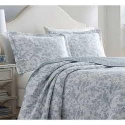 Blue Amberley Quilt Set - Laura Ashley® -Cozy Bedding Home GUEST 70169be2 5abb 473e a857 55fedf0c3970