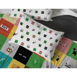 Saturday Park Minecraft Iconic 100% Organic Cotton Bed Set -Cozy Bedding Home GUEST 71bc4bca 2269 4e0c 8d55 855b3e7bf339