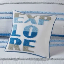 Striped Piper Cotton Comforter Set With Chenille Trim -Cozy Bedding Home GUEST 71ca4398 e0ca 49f6 a290 8f41137d42b2