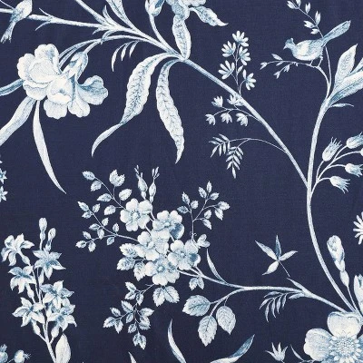 Laura Ashley 7pc Full/Queen Branch Toile 100% Cotton Comforter Sham Bonus Set Blue 7 Laura Ashley 7pc Full/Queen Branch Toile 100% Cotton Comforter Sham Bonus Set Blue - Image 5