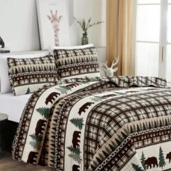 Market & Place Cedar Creek Lodge Plaid Reversible Quilt Set 9 Market & Place Cedar Creek Lodge Plaid Reversible Quilt Set -Cozy Bedding Home GUEST 72e7cd1e cd5d 425f a6a2 0c8906d70892