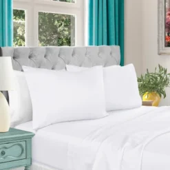 Premium Cotton 1000 Thread Count Solid Deep Pocket 4 Piece Bed Sheet Set By Blue Nile Mills