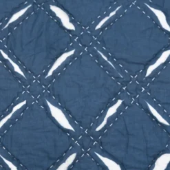 Carol & Frank 26" X 26" Parker Indigo Cotton Euro Sham - Machine Washable