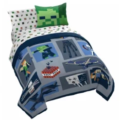 Saturday Park Minecraft Emblematic 100% Organic Cotton Bed Set -Cozy Bedding Home GUEST 751ec842 24aa 4bd1 a9d4 969f86d553e0