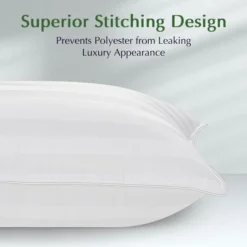 Zibroges Bed Pillows For Sleeping - Cooling Soft Premium Microfiber Cover For Side Back And Stomach Sleepers, 2 Count