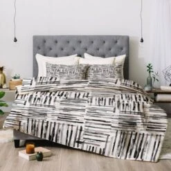 Ninola Design Hand Painted Mineral Stripes Cotton Comforter Set - Deny Designs -Cozy Bedding Home GUEST 7c9fab15 6960 481f bef6 17f2377a22ba