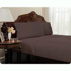 Reversifi Chestnut Bed Sheets Set Microfiber Chestnut/Brown