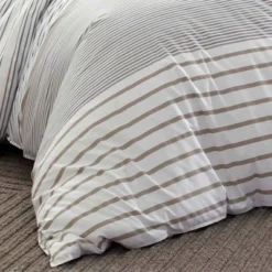 Eddie Bauer - Cooper Stripe Reversible Duvet Cover & Sham Set Beige -Cozy Bedding Home GUEST 7e75f797 70e9 41e7 ab06 1c2989ff99e4