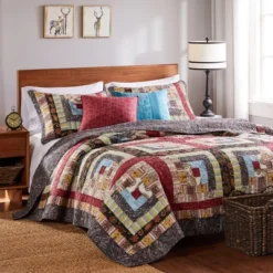 Colorado Lodge Quilt Set 5-Piece Multicolor By Greenland Home Fashions -Cozy Bedding Home GUEST 7fc41d5c c438 4911 9da4 08e85ab294c9