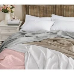 The Farmhouse By Rachel Ashwell Twin/Twin XL Cotton Waffle Blanket White -Cozy Bedding Home GUEST 819cba5f 9142 469b aabc 2327238d50a4