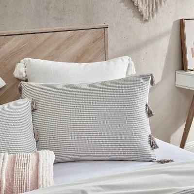 Peri Home 3pc Panama Stripe Comforter Set Light Gray 5 Peri Home 3pc Panama Stripe Comforter Set Light Gray - Image 3