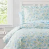 Happy Floral Microfiber Comforter Set Blue - Poppy & Fritz -Cozy Bedding Home GUEST 81ebd5c5 964a 483a ace1 c8752865340c