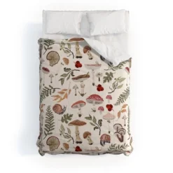 Deny Designs Marta Barragan Camarasa Mushroom Seasonal Comforter Set -Cozy Bedding Home GUEST 8354bf33 3746 499f a67b 6eb3220c63de