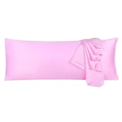 PiccoCasa Body Zippered Silky Satin Long Pillowcase 1 Pc -Cozy Bedding Home GUEST 835b98e6 06a9 40b5 8ce4 d9c4c8a2e75c