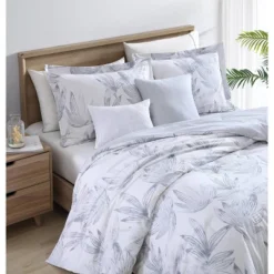5pc Full/Queen Kayo Comforter & Sham Bonus Set Gray - Tommy Bahama